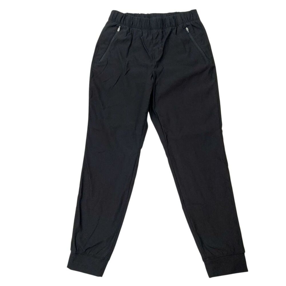 Eddie Bauer Fleece Lined Pants Womens 6 Black Zip Pocket Outdoor Warm Hiking